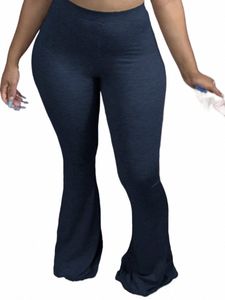 lw plus size cintura alta queimado calças elásticas novas mulheres cor sólida comprimento total calças causal estilo casa para mulher q8Dp #