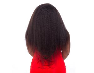 Perucas completas de cabelo humano com renda 9A cabelo peruano virgem crespo em linha reta perucas dianteiras de renda para mulheres negras cabelo de bebê ship7839062