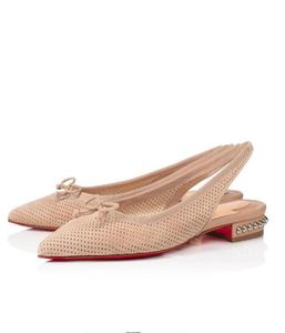 Sandali da donna di lusso Hall Sling Ballerine Flats Famous Lady Slingback Punta a punta Balletto da donna Comode scarpe da passeggio EU35-438616549