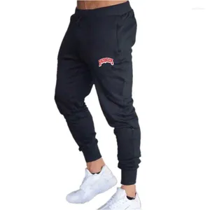 Erkek pantolon eşofmanları joggers pantolon elastik bel mektubu grafik baskılar spor açık hava günlük giyim rahat hip hop gri-mavi siyah