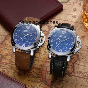 Relógio de alta qualidade designer top luxo moda masculina pulseira de couro data multifuncional casual marina ymrg
