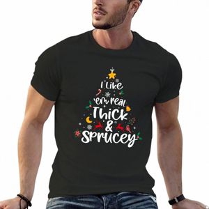 I Like Them Real Thick And Sprucey T-Shirt, niedliche Oberteile, Kawaii-Kleidung, Jungen-Tierdruck-Shirt, schwarze Herren-T-Shirts, schlichte T0iK #