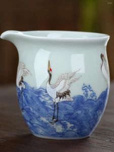 Teaware set Jingdezhen Blue and White Porslin Fair Cup Tea Divider Set Male Large Hushåll jämnt tillbehör