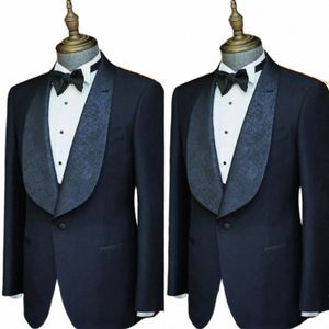 Nowy przylot męski garnitur One Piece Blazer One Butt Wide Lapel Busin Slim Fit Tuxedo Formal Work Wedding Groom Costume Homme P0zo#