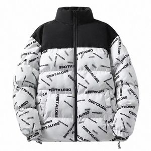 winter New Men Parkas Coats 2023 Fi Letter Printing Outwear Thick Warm Windbreaker Male Couple Loose Down Jacket Outwear W2a8#