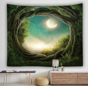 Tapestries Beautiful Macrame Wall Hanging Tapestry Home Decorations Forest Starry Decor Curtains Bedroom Blanket Table Cover Yoga Mat