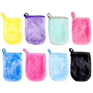 Asciugamano 8 pezzi Bambini Adulti Rimozione trucco per la casa Lavaggio del corpo MiSoft Flanella per viso Riutilizzabile Pulizia Bagno Solido Colori assortiti Spa