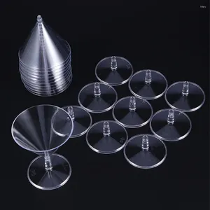 Disposable Cups Straws 8 Pcs Wineglass Plastic Cocktail Cup Glasses Clear Reusable Mini Drinking Whiskey