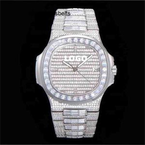 Orologio meccanico con zaffiro di marca Tw Factory 40mm 324sc Movimento automatico Full Ice Luxury Pp Frozen Diamond