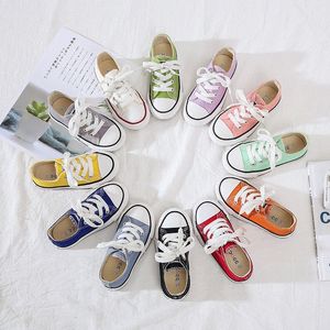 Canvas baby barn skor som kör grön svart röd färg spädbarn pojkar flickor småbarn sneakers barn skor fotskydd vattentäta casual skor e1zu#