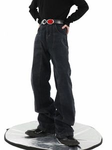 2023 novo fi preto legal baggy jeans calças para homens pantales hombre q5JK #