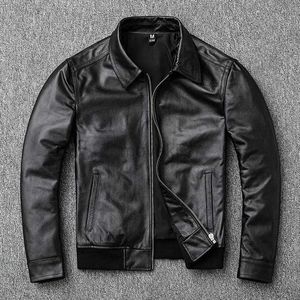 Men's Leather Faux Leather Free shipping.Plus size Fathers genuine leather jacket.100% natural cowhide coat.Men classic casual cheap leather cloth. 240330