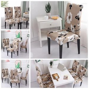 Sandalye kapakları yemek odası için 4 streç modern slipcover seti düğün partisi koruyucusu (sonbaharın sonları)