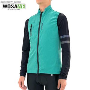 Jaquetas de ciclismo wosawe verão ciclismo jaqueta colete bicicleta pára-brisa à prova de vento sem mangas para homens roupas corte vento ultralight24328