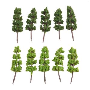 Placas decorativas acessórios modelo árvores ornamento falso decoração artificial mini ferrovia em miniatura 20 peças cenário rua