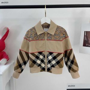 Jackets New Designer Baby Coats Fashion Classic Grid Design Kids Jacket Size 100-150 Cm Splicing Autumn Clothing Overcoat For Boys Dro Otqgf