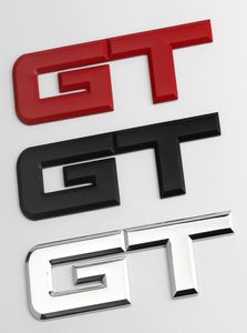 Alta qualidade 3D Metal Lados Traseiros Do Carro Fender Tronco Decalques GT Logo Emblemas Emblema Adesivo Para Ford Mustang EcoBost 50 L V8 GT3421984