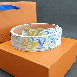 Designer Belt Luxury Belt Designer Belts For Women Mens Belt Standardlängd Guldbokstäver Fina läder Bälte Fashion Classic Graffiti Good 95-105cm