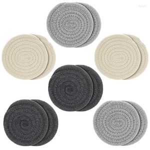 Bordmattor Retail Coasters för drycker Handgjorda flätade uppsättningar 4,3 tum tjockare värmeisoleringsabsorberande (12 st)