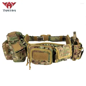 Day Packs YAKEDA 6 In 1 Tactics Waistband Gadget Pouch Waist Bag Adjustable MOLLE Detachable Storage Accessories Package Hunting Belt