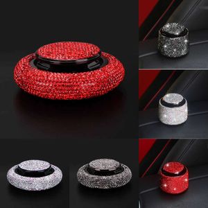 2024 diamante di lusso per auto deodorante cristallo disco volante profumo strass decorazione bling accessori auto interni per la donna