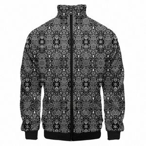 Black Totem Men's Vintage 3D Printed Clothing Casual Jacket Overdimensionerad Streetwear Fi Topps Förtjockad college Baseball Uniform G47G#