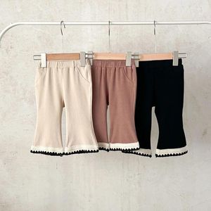 Calças bebê meninas flared pant criança crianças calças infantil nascido 2024 primavera outono roupas infantis estilo coreano