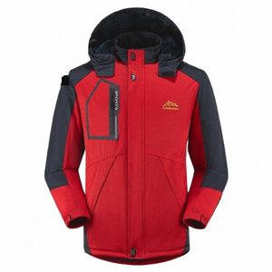 Männer Berg Schnee Mäntel Winter Warme Wasserdichte Ski Jacken Mit Kapuze Windjacken Winddichte Regenmäntel Fleece Gefüttert Bomber Jacken a55T #