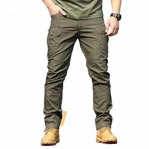 Mäns specialstyrkor Camoue Pants Work Pants Autumn Outdoor Multi Bag Pants Wear Resistant IX7 Training O5RU#