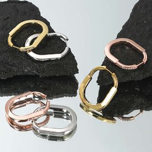 Designer Earrings Lock u Shape Sterling Silver 925 Gold Silver Rose Adult Necklace Earring Jewlery for Women Anniversary Gift