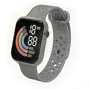 För Xiaomi New Smart Watch Men Women Smartwatch LED Clock Watch Waterproof Wireless Charging Silicone Digital Sport Watch B217
