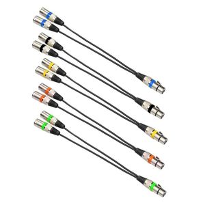 3pin xlr fêmea fêmea para dual 2 plug y splitter splitter 30 cm fio de cabo de cabo para amplo alto -falante mixer para amplificador y adaptador para amplificador y adaptador y adaptador