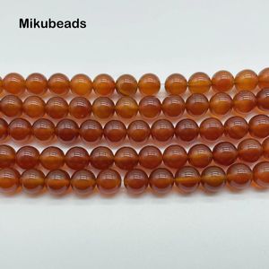 Pietre preziose sciolte Agata rosso scuro naturale 4mm 6mm 8mm Perline tonde lisce per creazione di gioielli Braccialetti fai da te Collana filo