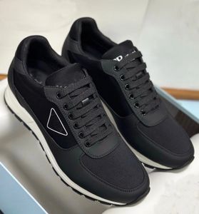 Sporty 2024s/s Daily Wear Men Prax 01 Sneakers Shoes Borsh Leather Plate-Forme Casual Walking Renylon Low-Top Trainers Chunky gummisula Sole Footwear