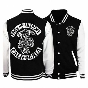 SS OF ANARCHY BASEBALL JACCH COAT HOUDIE MEN KVINNER SPRESS SPORT BASEBALL UNIVERS Motorcyklar Rockar Cardigan Tops Kläder Topp 426x#