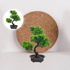 Dekoracyjne kwiaty wystrój sztuczny bonsai sosny drzewo sztuczne rośliny ozdobić biurko Mała realistyczna ornament dla uroczego biura