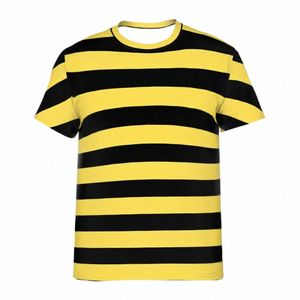 Cor Poliéster TShirts Me Before You Black And Yellow Stripes Persalize Men's Thin T Shirt Hipster Tops 25Lc #