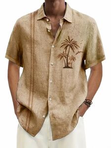 2023 Cocut Tree Shirts For Men Printed Men's Hawaiian Shirt Beach 4xl Short Sleeve Fi Tops Tee Shirt Man Blus M4HB#