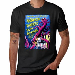 サスカートファンタスティックフィルムフェスティバル2022 TシャツプレーンスポーツファンTシャツ男性コットK9DE＃