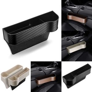 Upgrade New Car Seat Gap Filler Between Front Seat Car Organizer and Storage Box Auto Premium Plastic Console with Cup Holders