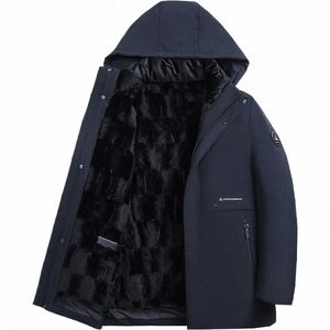 thick Warm Winter Parka Men Fleece Hooded Jacket Overcoat Streetwear Coat Military Cargo Jackets Windproof Solid Color Parkas h70c#