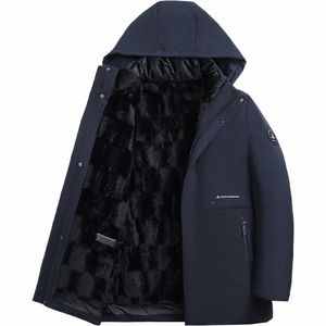 thick Warm Winter Parka Men Fleece Hooded Jacket Overcoat Streetwear Coat Military Cargo Jackets Windproof Solid Color Parkas 84E3#