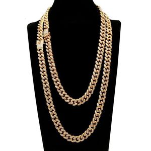Hip-hop Cuba Chain Man Fully-jewelled Necklace Jewelry Tide Hiphop Bracelet Bracelet276E