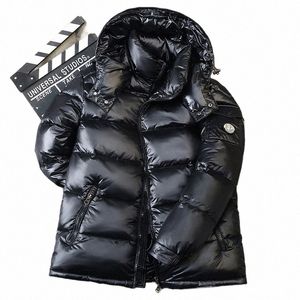 puffer Jacket Men Hooded Casual Down Winter s Clothing Short Glossy Feather s Duck Coat Man Waterproof L5sc#