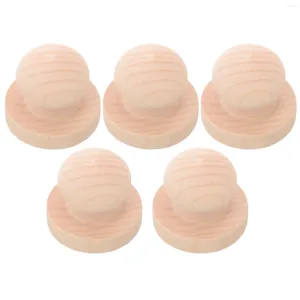 Garrafas de armazenamento 5 PCs selo de madeira selo Diy Stamp Vintage Pulls Pressioning Kit de Flor Kit Decorativo