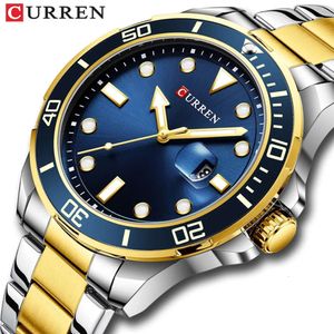 Curren Karien 8388 Fashion Quartz Men's Night Glow Calender Steel Band Business Rotating Watch