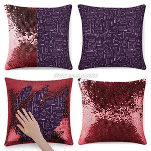 Pillow Case Sequin Pillowcase Glitter Pillowcases Childhood Bedroom Decor Nice Gift Fashion Glamour Makeup Brushes Muscara Eyel