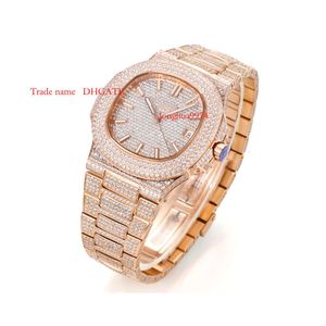 Diamond Watch Transparent AAAAA Automatic 40mm PP5719 Watches PP.324S Zircon PP5719 Crystal Men's Sports Mechanical 9015 Superclone 637 Montredeluxe