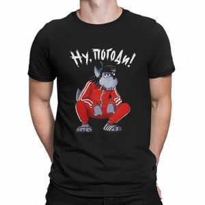 トラックスーツスクワットウルフホワイトTシャツメンコットレジャーTシャツクルネックnuポゴディ