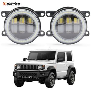 Eemrke LED Sis Fark Montajı 30W/ 40W Suzuki Jimny JB64 JB74 2018 2019 2020 2021 2022 2023 w/ Clear Lens Angel Gözler DRL Gündüz Koşu Işıkları 12V PTF Araba Aksesuarları